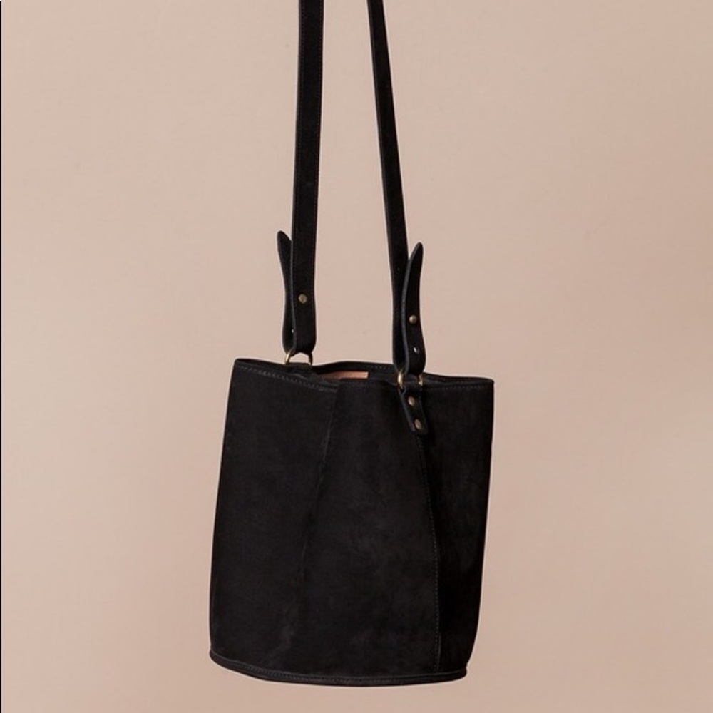 Creatures of Comfort Black Suede Bucket Bag